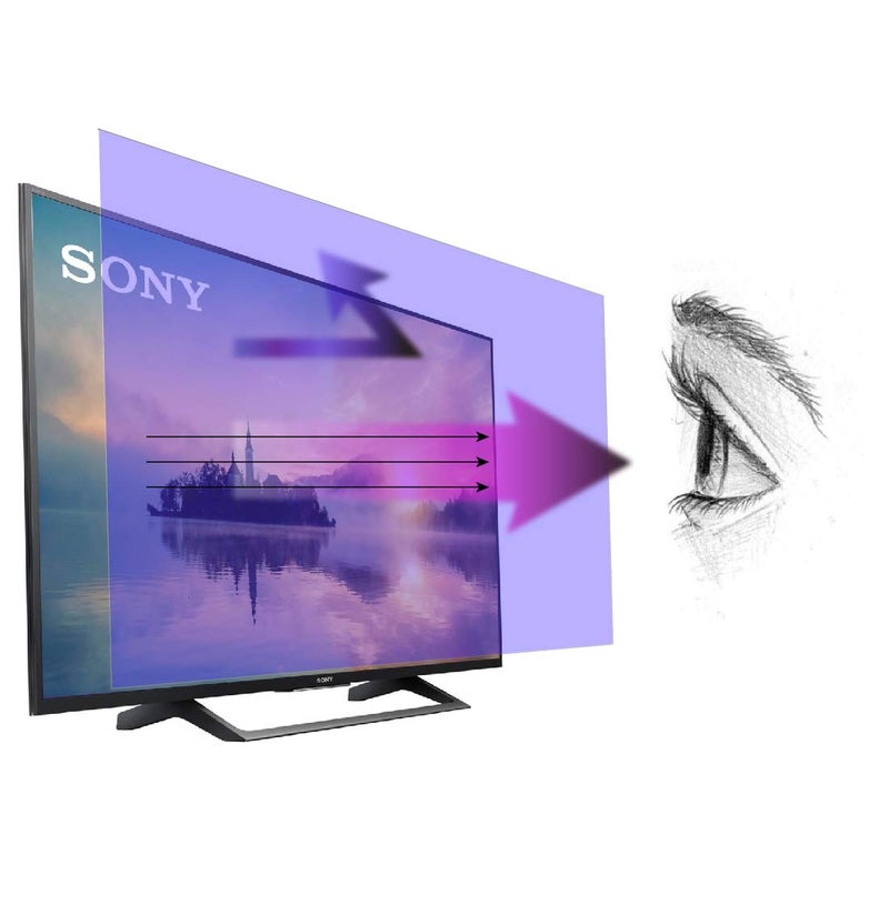 EZ-Pro Screen Protector Anti Blue Light Screen Protector for 55 Inches TV. Filter out Blue Light that relieve computer eye strain and help you sleep better (Ultra Clear Screen Protector, Not Anti-Glare) - Image 1